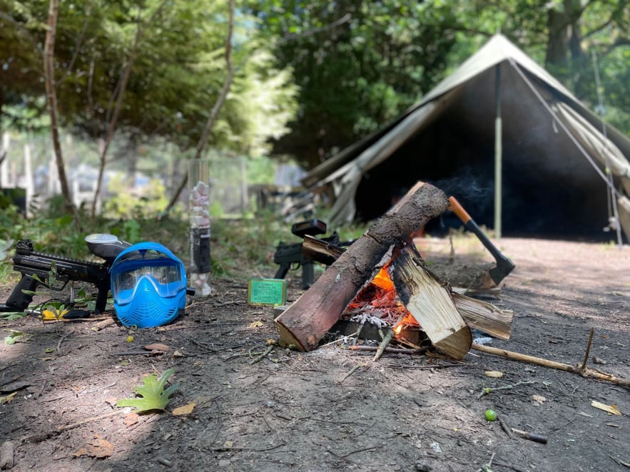 Bushcraft at The Gathering paintball Schiplaken