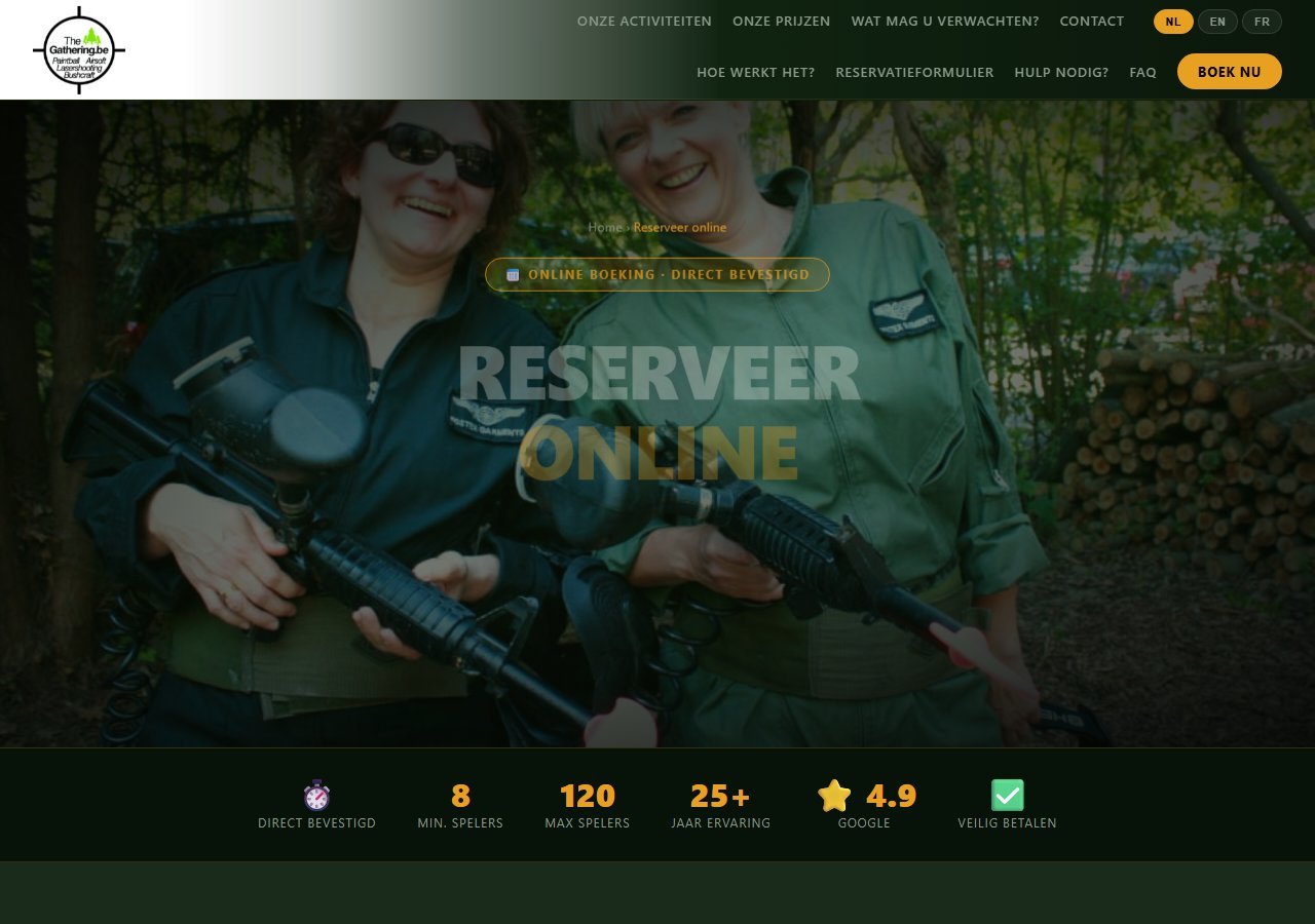 Online reserveren bij The Gathering